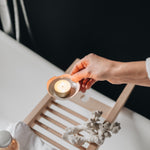 raspberry & peppercorn scented soy wax tea light