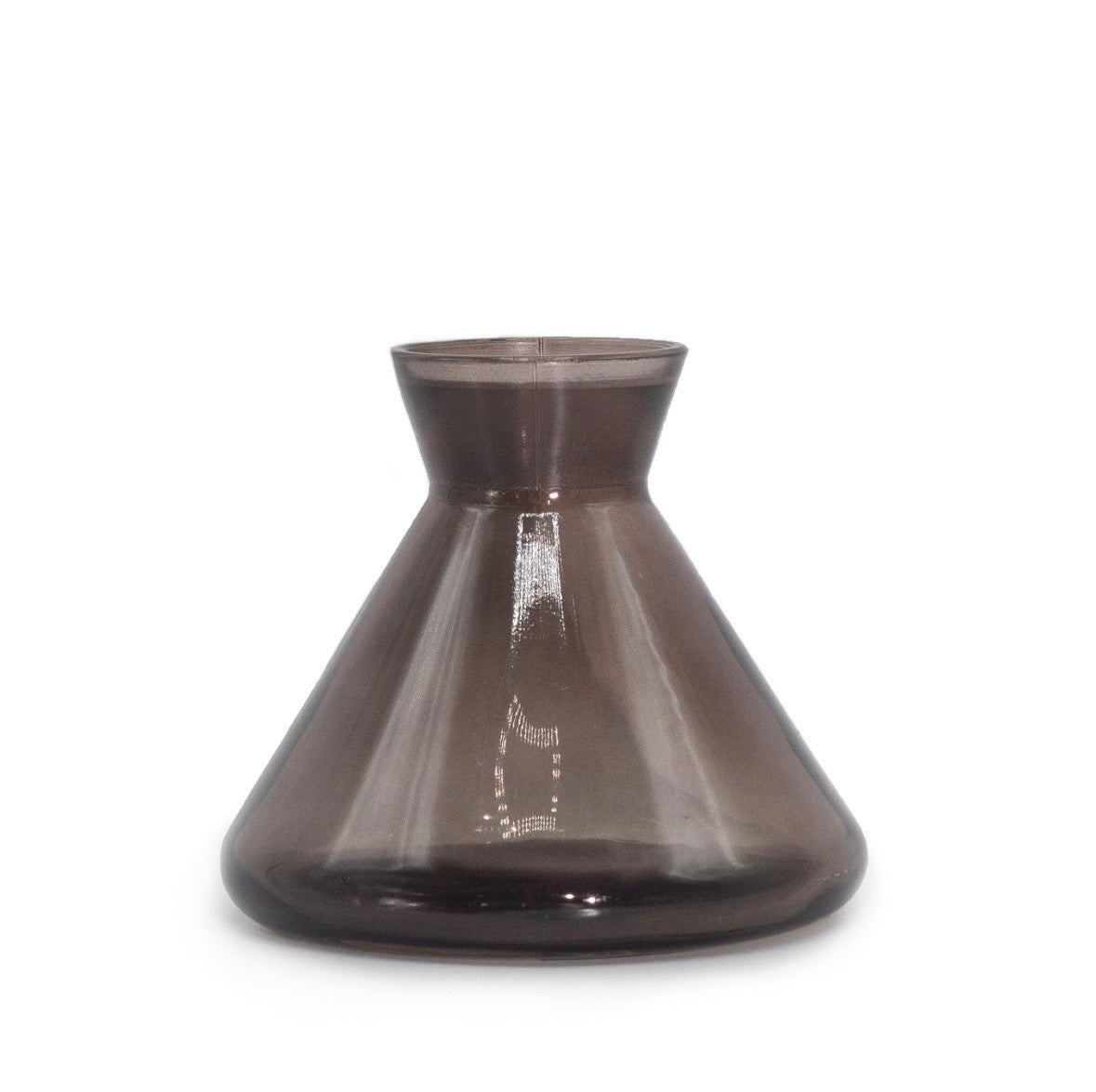 Smoke grey glass reed diffuser bottle