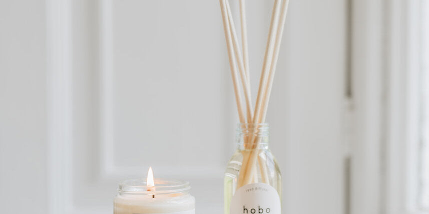 air aromatherapy small candle and reed diffuser