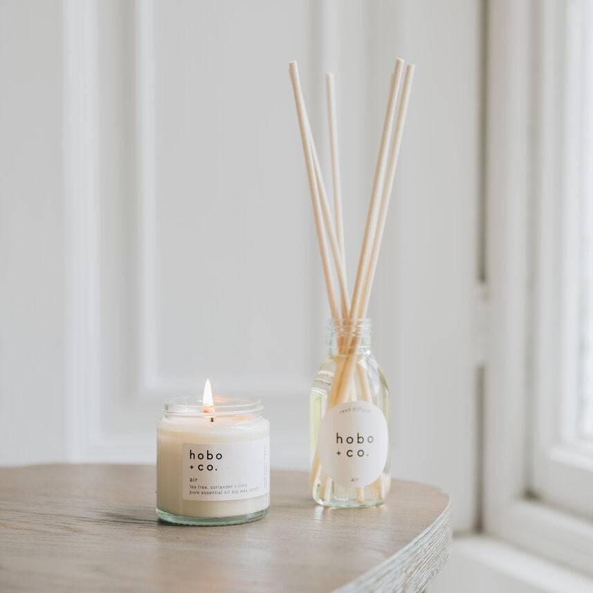 air aromatherapy small candle and reed diffuser