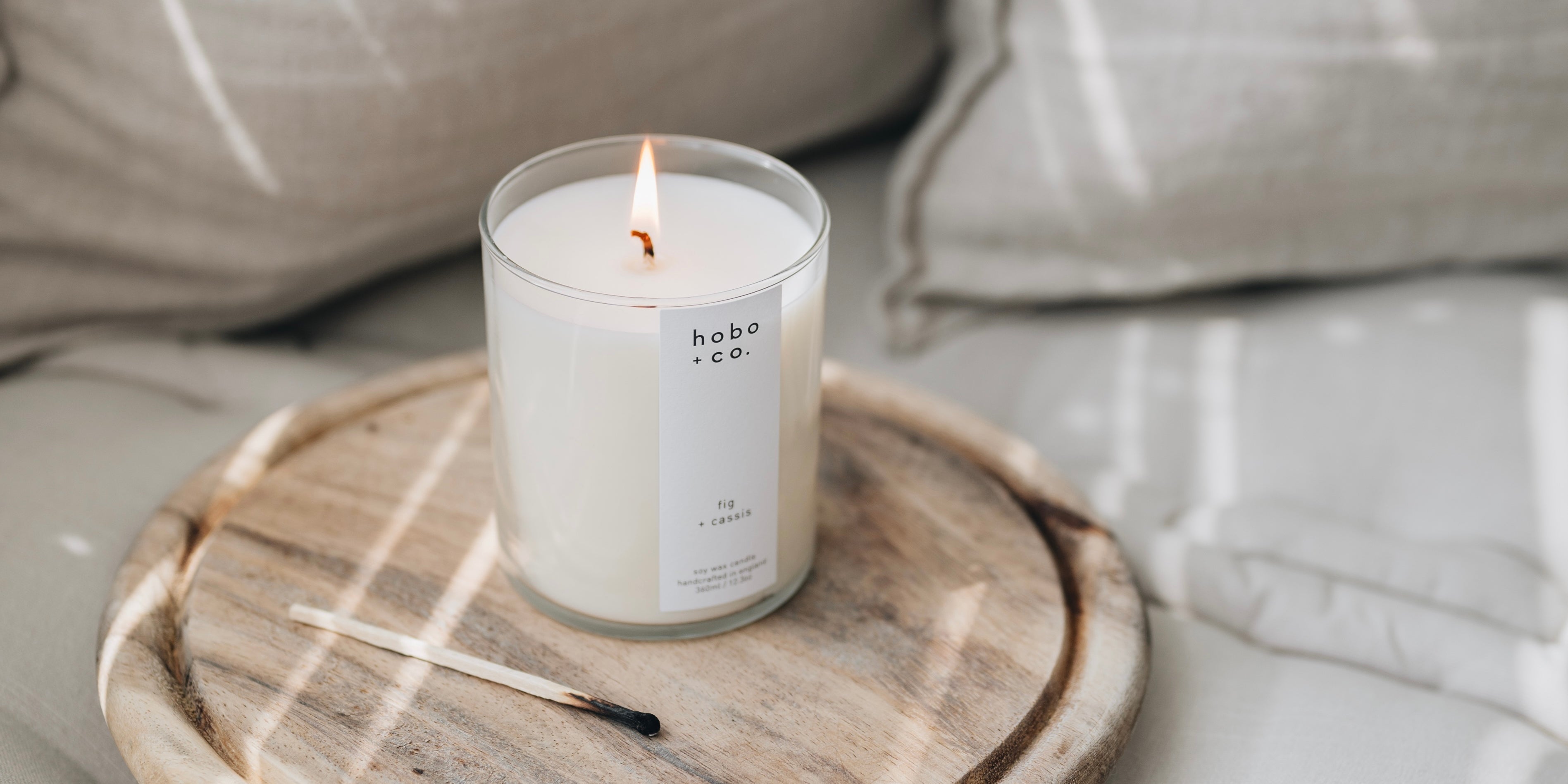 A large candle from Hobo and Co.